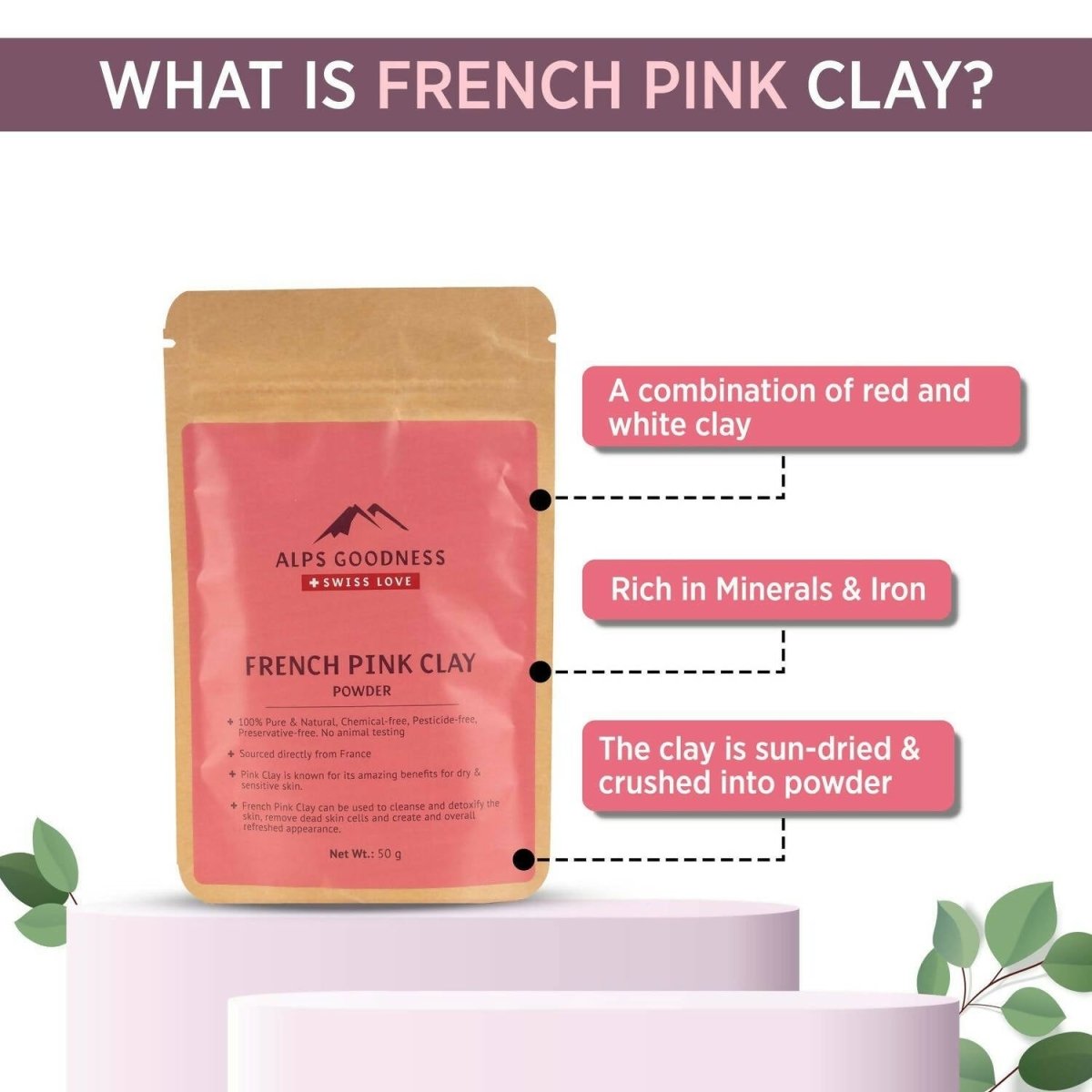 Alps Goodness French Pink Clay Powder | Grocsy