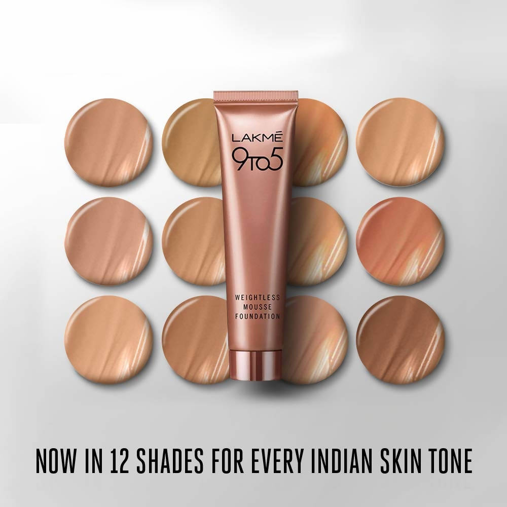 Lakme 9To5 Weightless Mousse Foundation - Warm Mocha | Grocsy