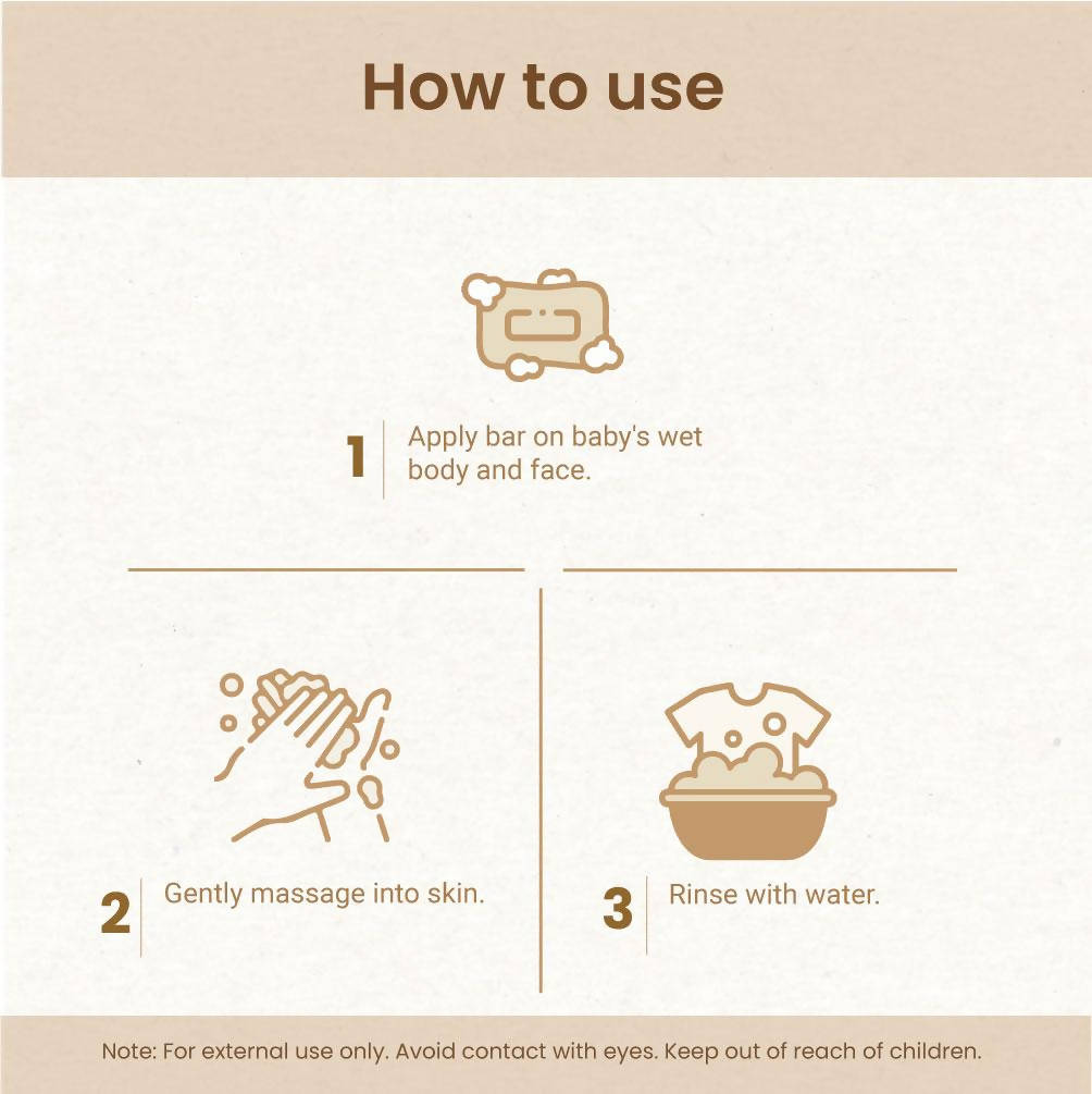 Mother Sparsh Plant Powered Natural Baby Soap (Set of 2) | Grocsy