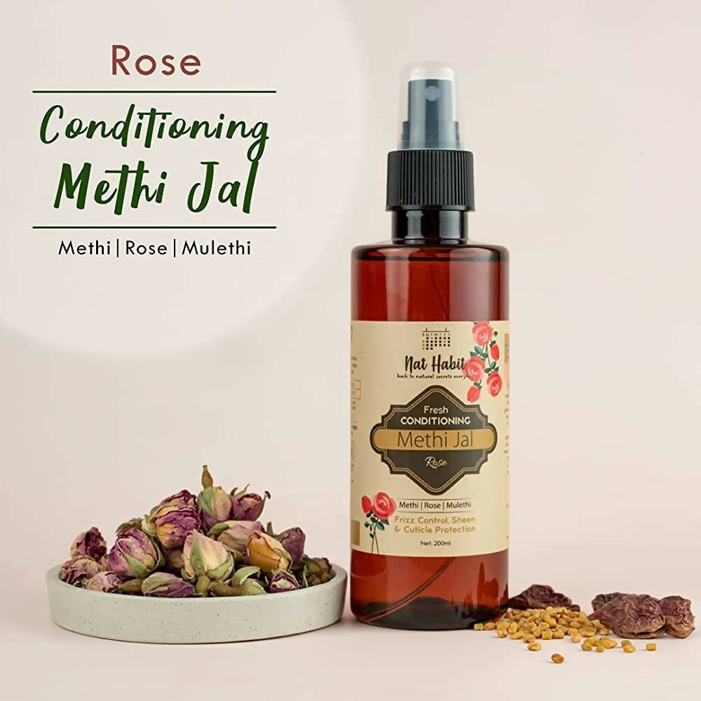 Nat Habit Rose Conditioning Methi Jal Hair Serum Spray | Grocsy