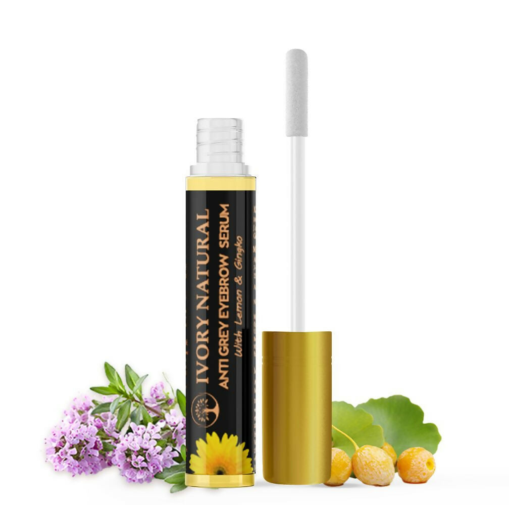 Ivory Natural Grey Eyebrow Serum - Rejuvenates, Nourishes, And Restores Natural Color Of Eyebrows | Grocsy
