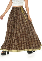 Mominos Fashion Moeza Cotton Coffee Color Printed Lehenga (Lancha) | Grocsy