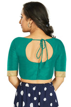 Aastha Fashion Women's Sea Green Art Silk Designer Traditional Readymade Blouse | Grocsy