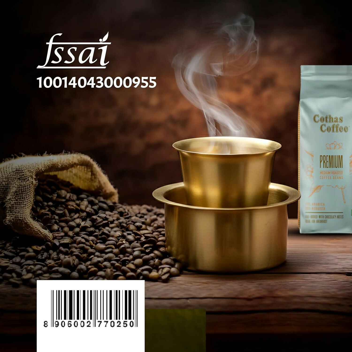 Cothas Coffee Premium Gold Medium Roasted Coffee Beans | Grocsy