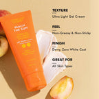 Conscious Chemist Peach The Sun Hybrid Gel Sunscreen SPF 50 PA ++++ | Grocsy