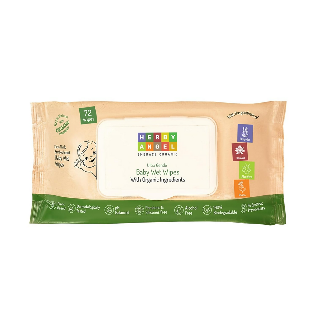 Herby Angel Baby Wet Wipes | Grocsy