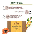 Samisha Organic Papaya & Tea Tree Skin Lightening Bathing Bar | Grocsy