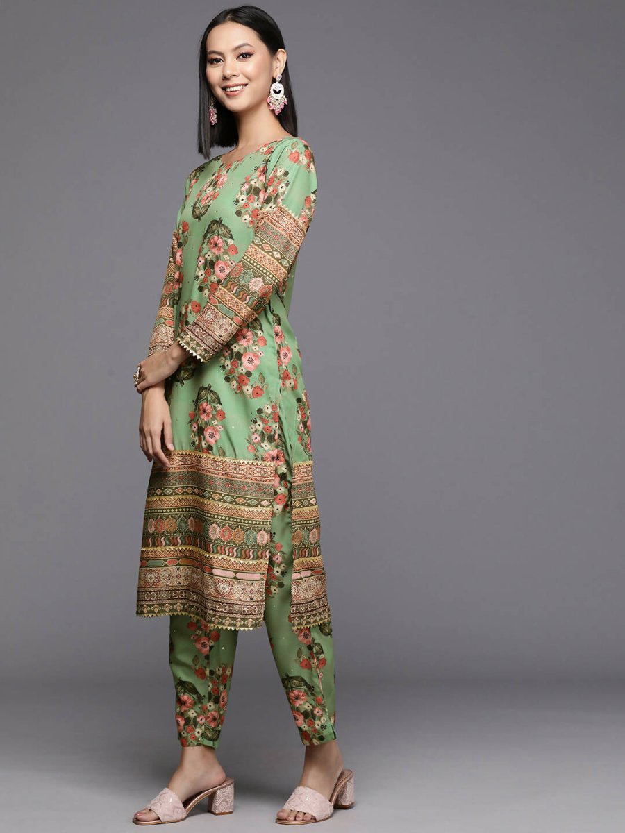 Ahalyaa Women's Traditional wear Kurta Set - Green | Grocsy