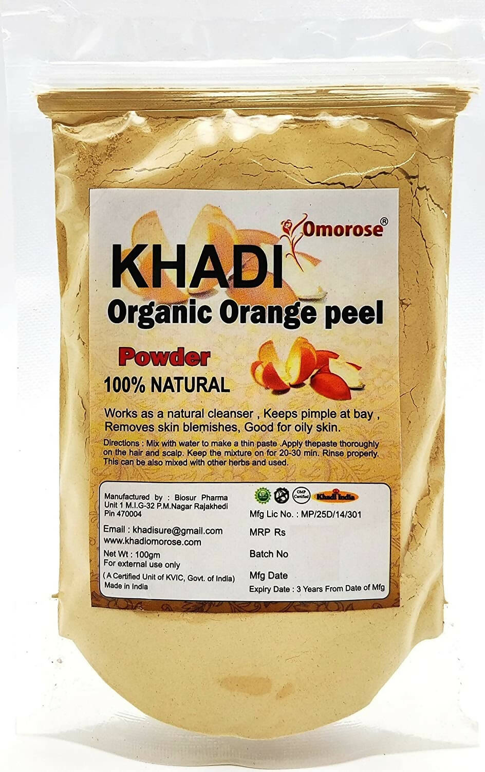 Khadi Omorose Orange Peel Powder | Grocsy