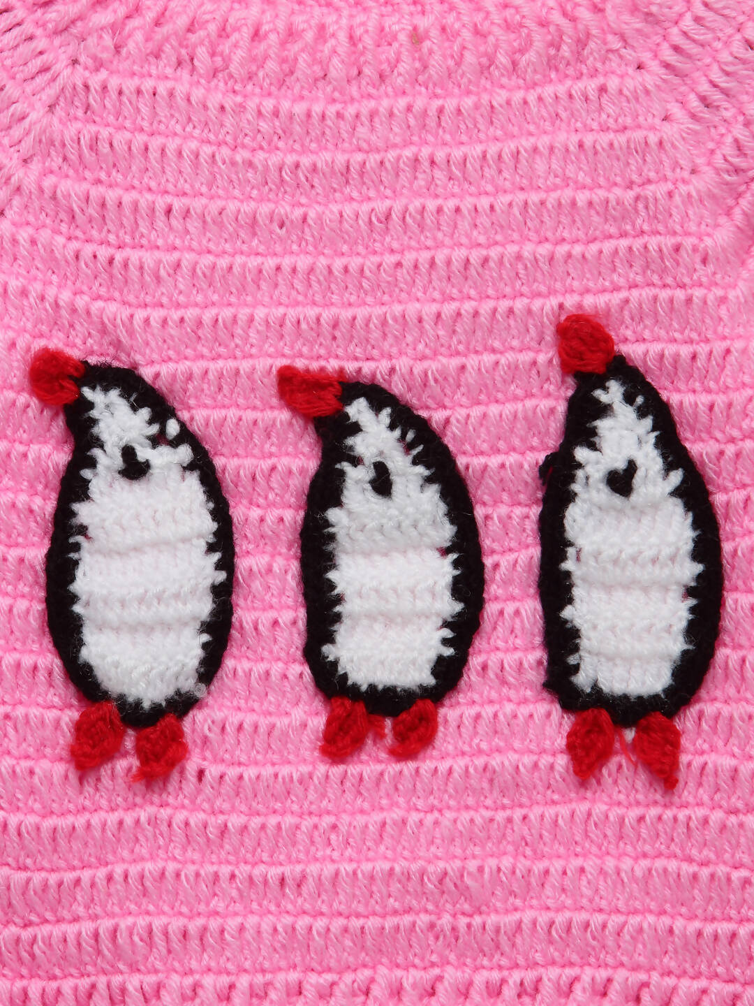Chutput Kids Pingue Design Solid Pink Pullover Sweater | Grocsy