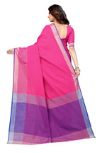 Vamika Pink Cotton Silk Saree | Grocsy