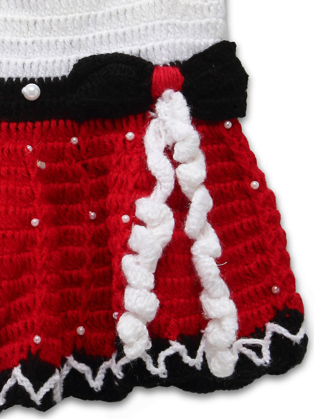 Chutput Kids Micky Design Red Coloured Solid Frock | Grocsy