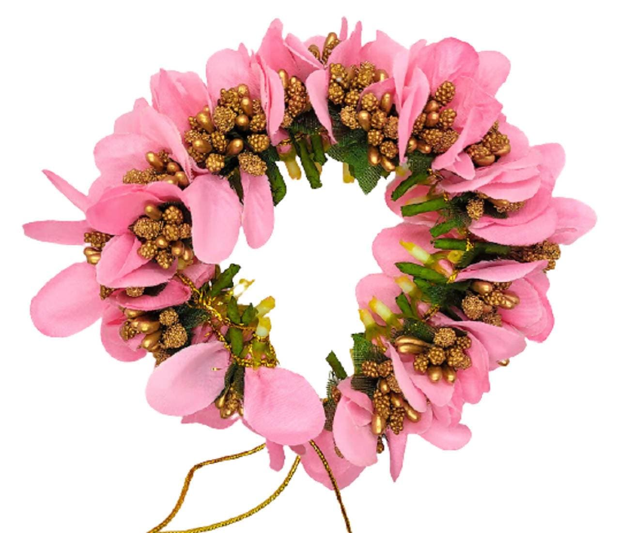 Baby Pink Artificial Orchids Flower Gajra | Grocsy