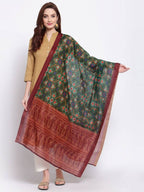 Myshka Women's Latest Multi Cotton Silk Printed Casual Dupatta | Grocsy