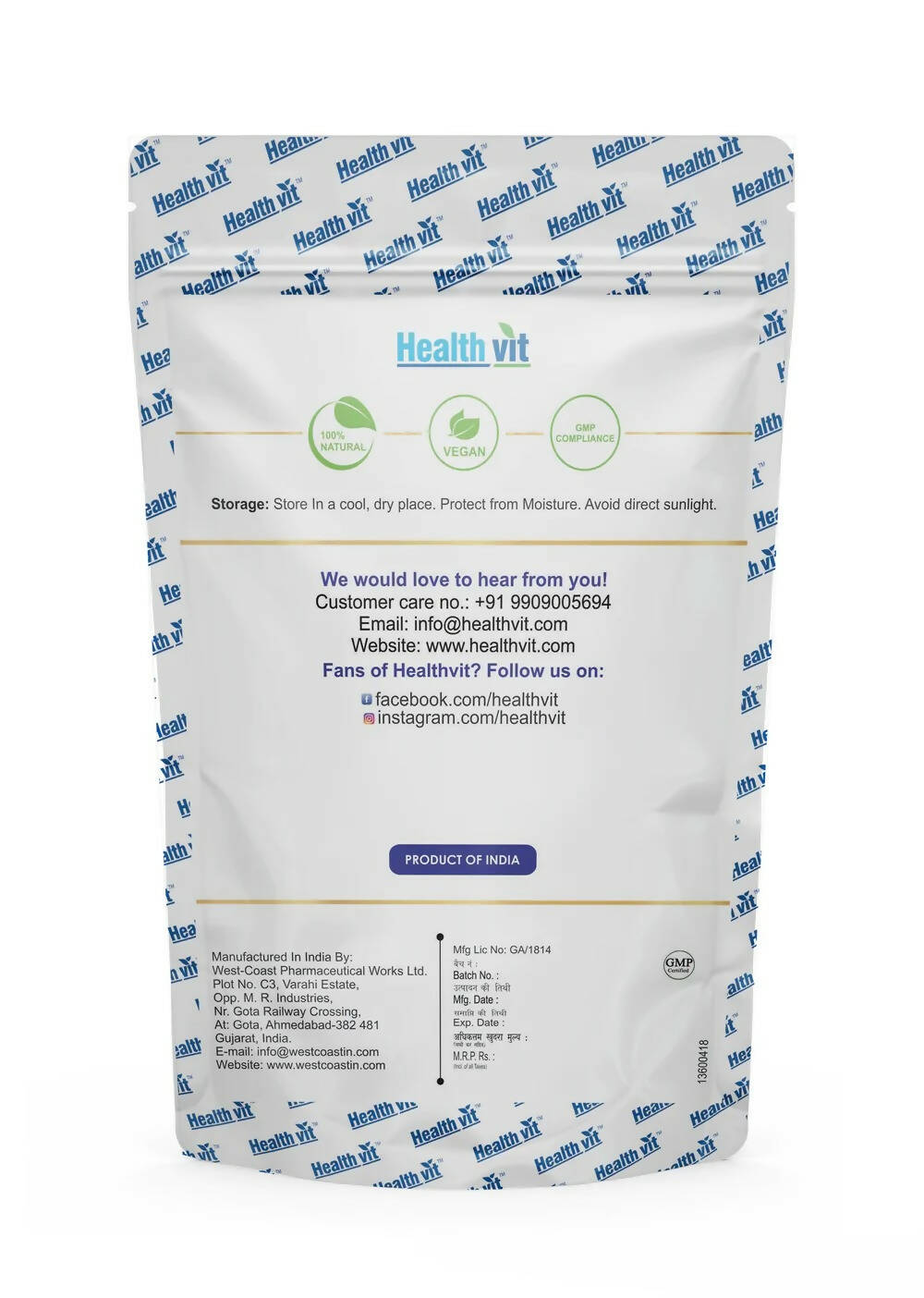 Healthvit Natural Karela Powder | Grocsy