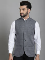 Even Apparels Nehru Jacket With Welt Pockets - Grey | Grocsy