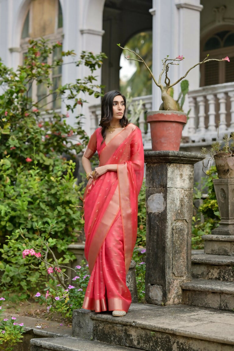 Gajri Kalyani Silk Woven Design Saree - Priyalaxmi | Grocsy
