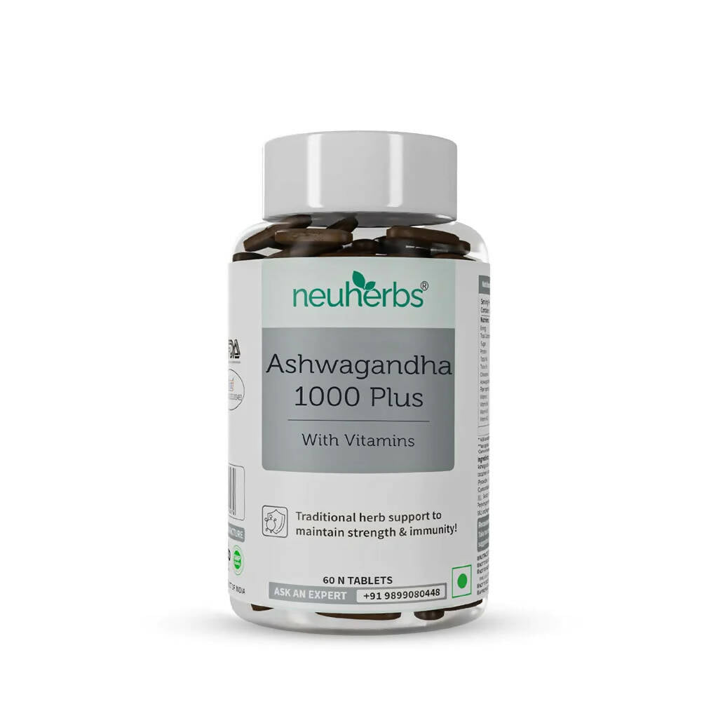 Neuherbs Ashwagandha 1000 Plus Tablets with Vitamins | Grocsy