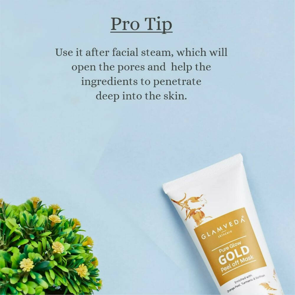 Glamveda Pure Glow Gold Peel Off Mask | Grocsy