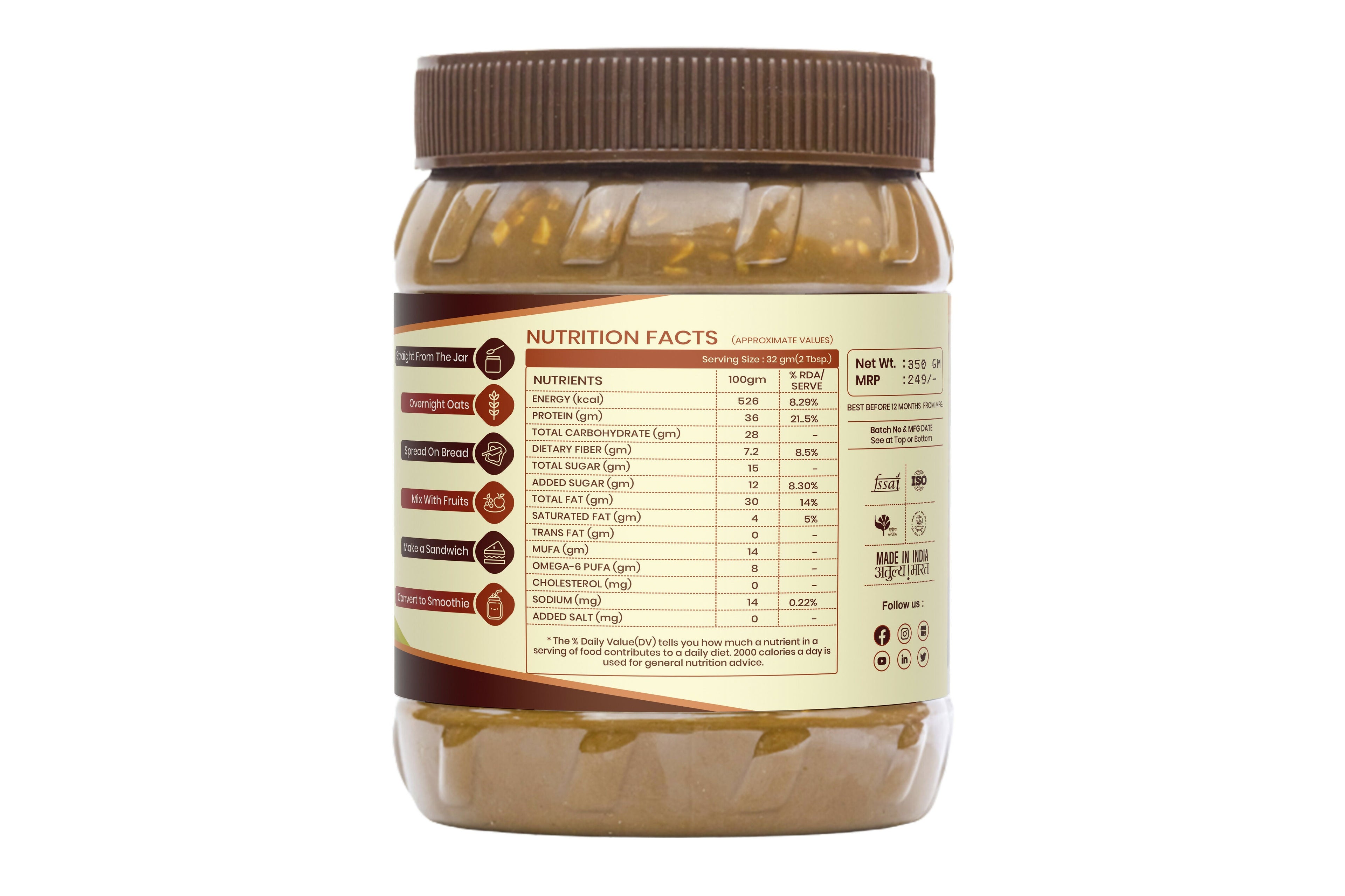 Fit Muscles High Protein Peanut Butter Chocolate Crunchy | Grocsy