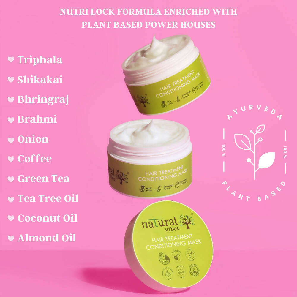 Natural Vibes Hair Treatment Serum & Conditioning Mask Combo | Grocsy