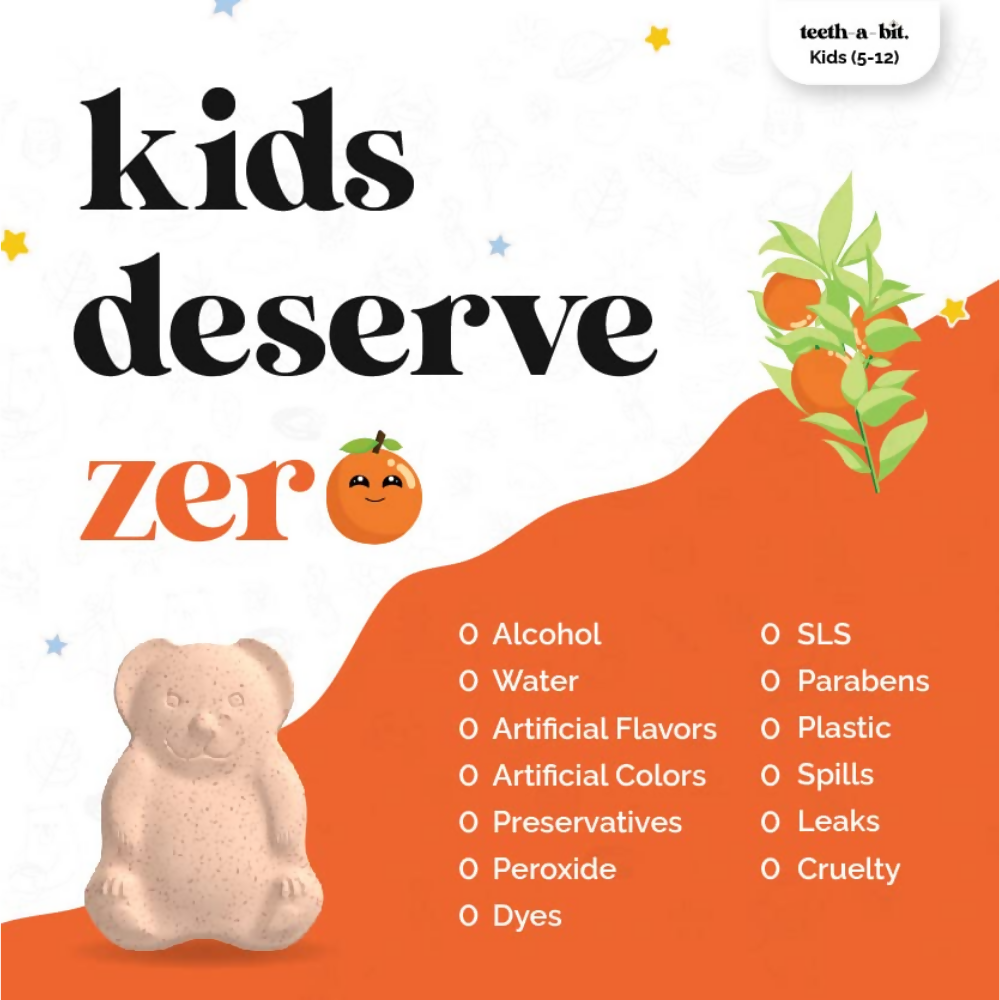 Teeth-A-Bit Kids Anti-Cavity Anti-Plaque Multi-Protection Pro Enamel Orange | Grocsy