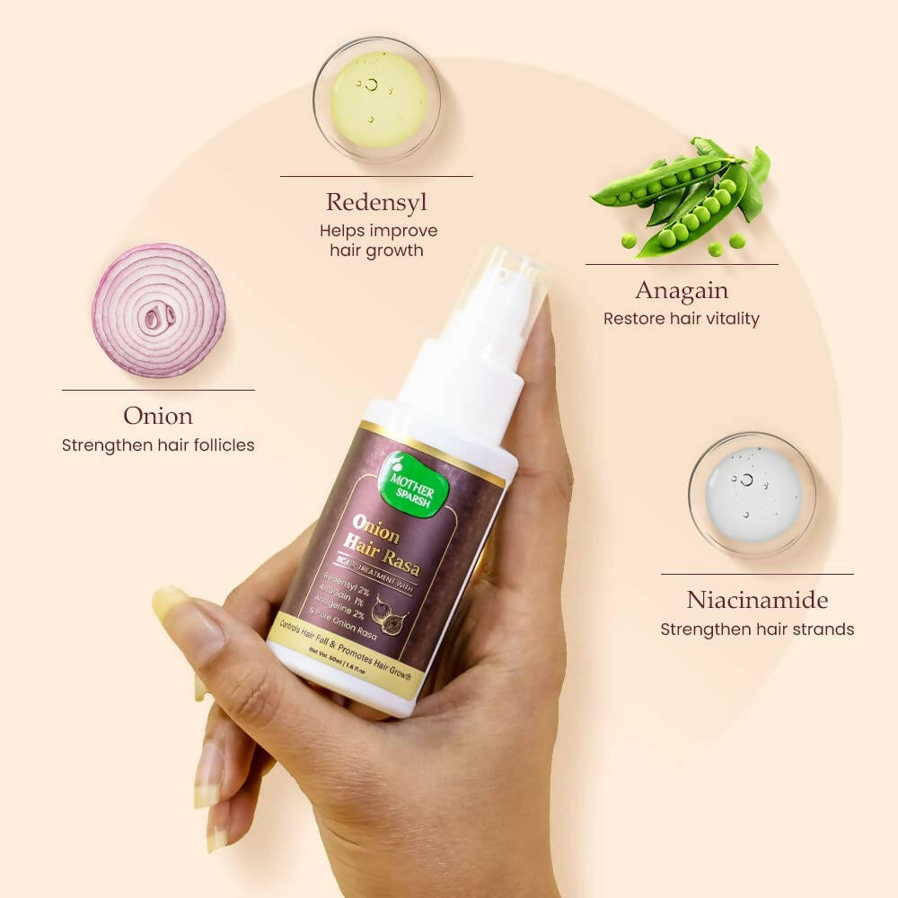 Mother Sparsh Onion Rasa with 2% Redensyl, Anagain & Anageline | Grocsy