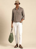 Grey Men Rayon Classic Opaque Casual Shirt - Mahotsav | Grocsy