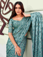 Tikhi Imli Geometric Woven Design Saree | Grocsy