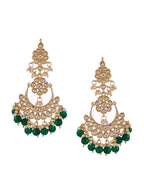Shoshaa Green Contemporary Chandbalis Earrings | Grocsy