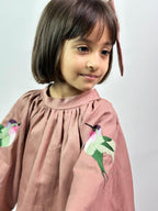 ArthLife Chestunt Brown Raglon Dress | Grocsy