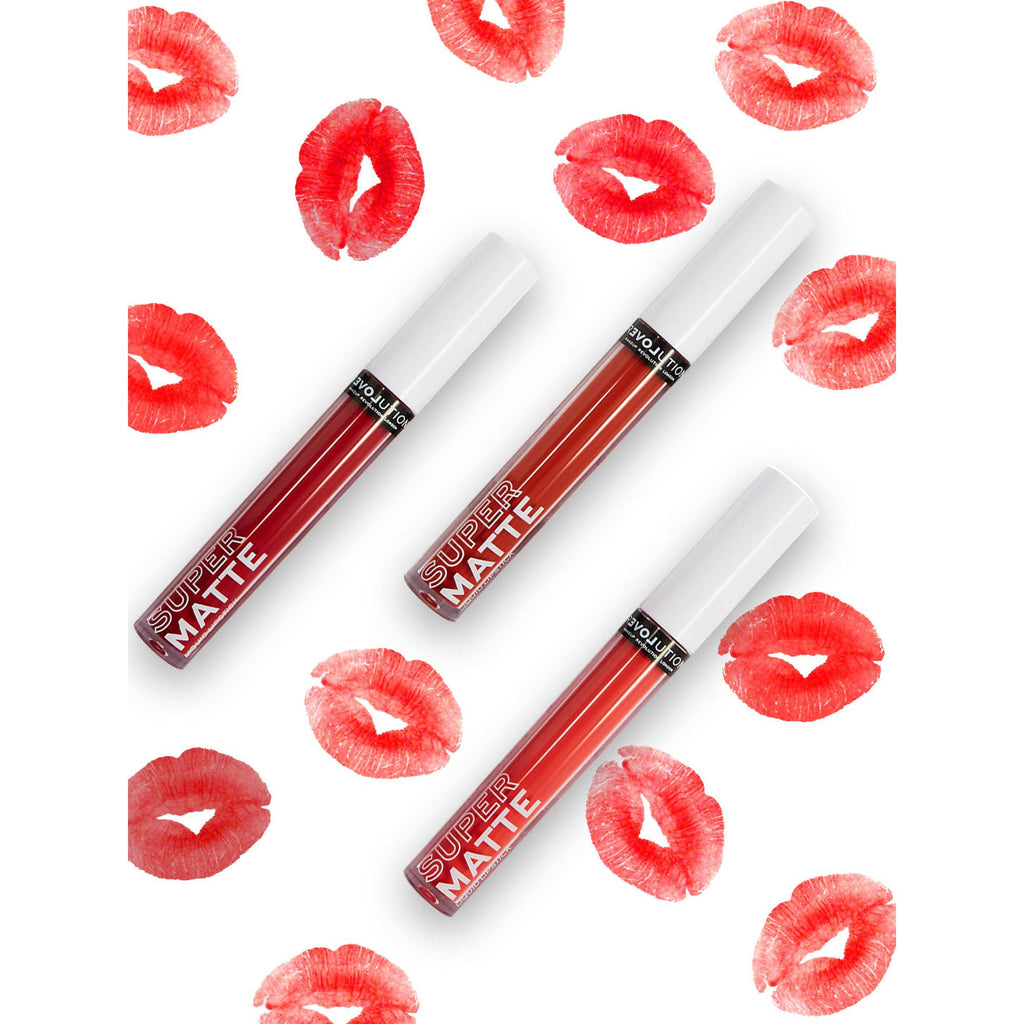 Makeup Revolution Relove Supermatte Liquid Lip Set - Heat | Grocsy