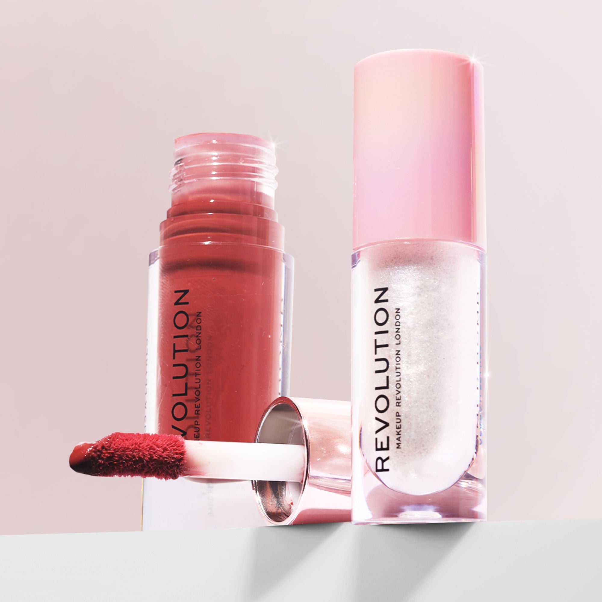 Makeup Revolution Shimmer Bomb Lipgloss-Infused With Vitamin E For Extra Nourishment - Beam Pearl | Grocsy