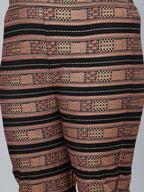 Sztori Plus Size Abstract Printed Straight Kurta with Trousers | Grocsy