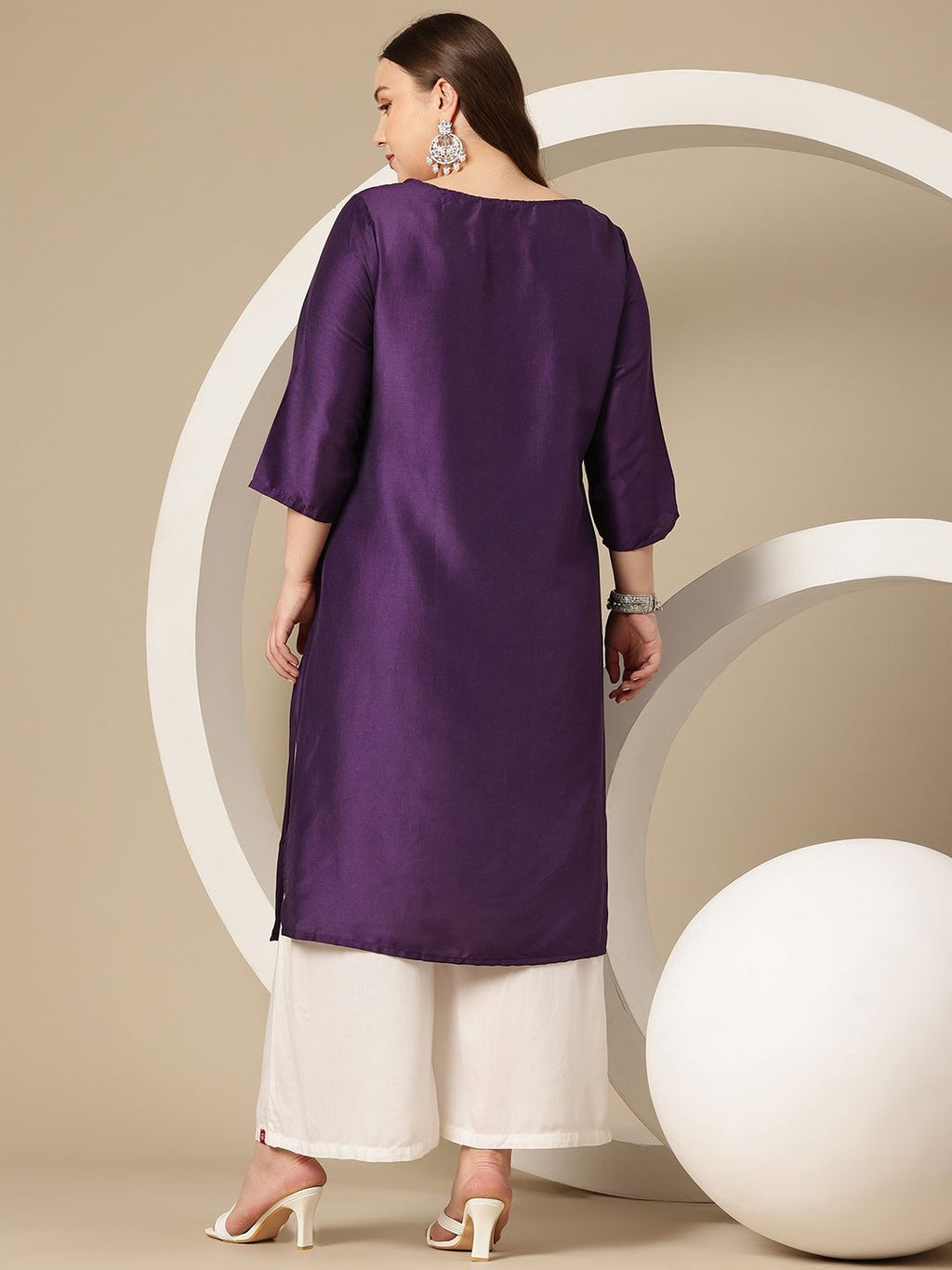 Sztori Plus Size Geometric Print Kurta | Grocsy