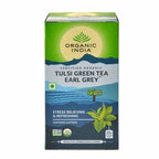Organic India Tulsi Green Tea Earl Grey 25 Tea Bags | Grocsy
