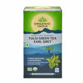 Organic India Tulsi Green Tea Earl Grey 25 Tea Bags | Grocsy