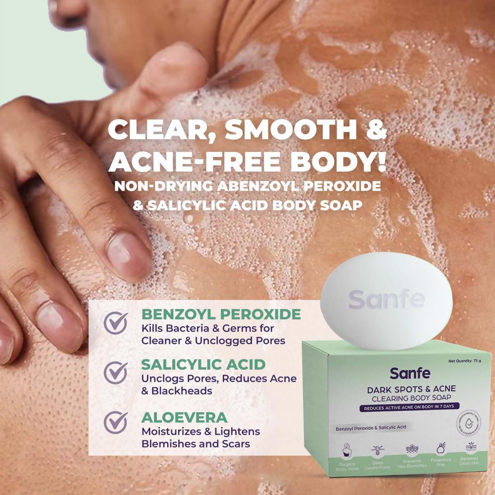 Sanfe Dark Spots & Acne Clearing Body Soap | Grocsy