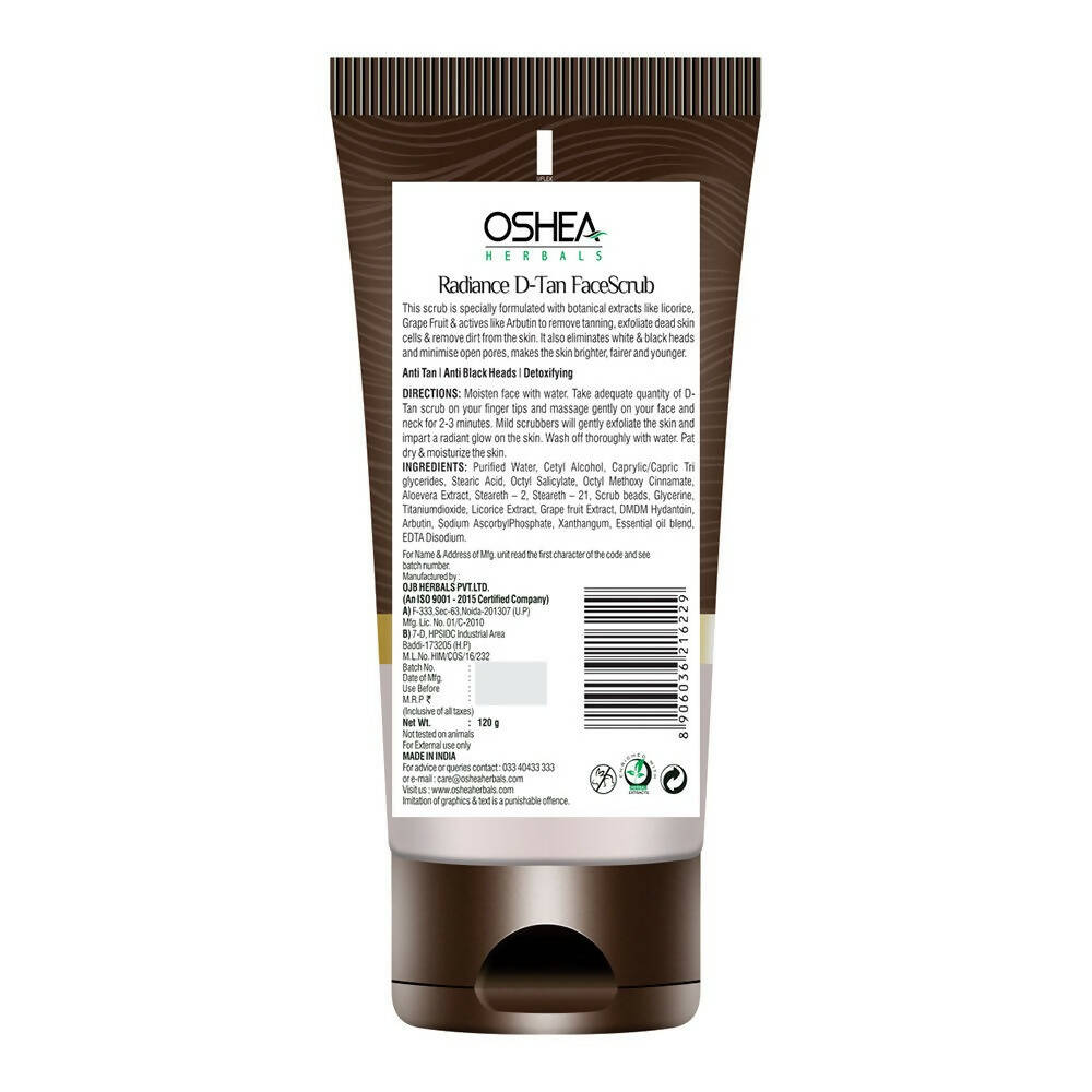 Oshea Herbals Radiance D-Tan Face Scrub | Grocsy