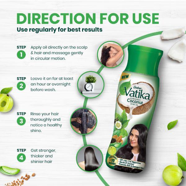 Dabur Vatika Enriched Coconut Hair Oil | Grocsy