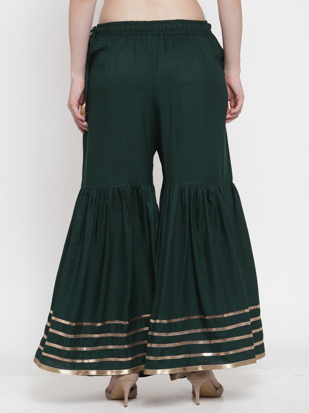 TAG 7 Women Flared Ethnic Palazzos | Grocsy