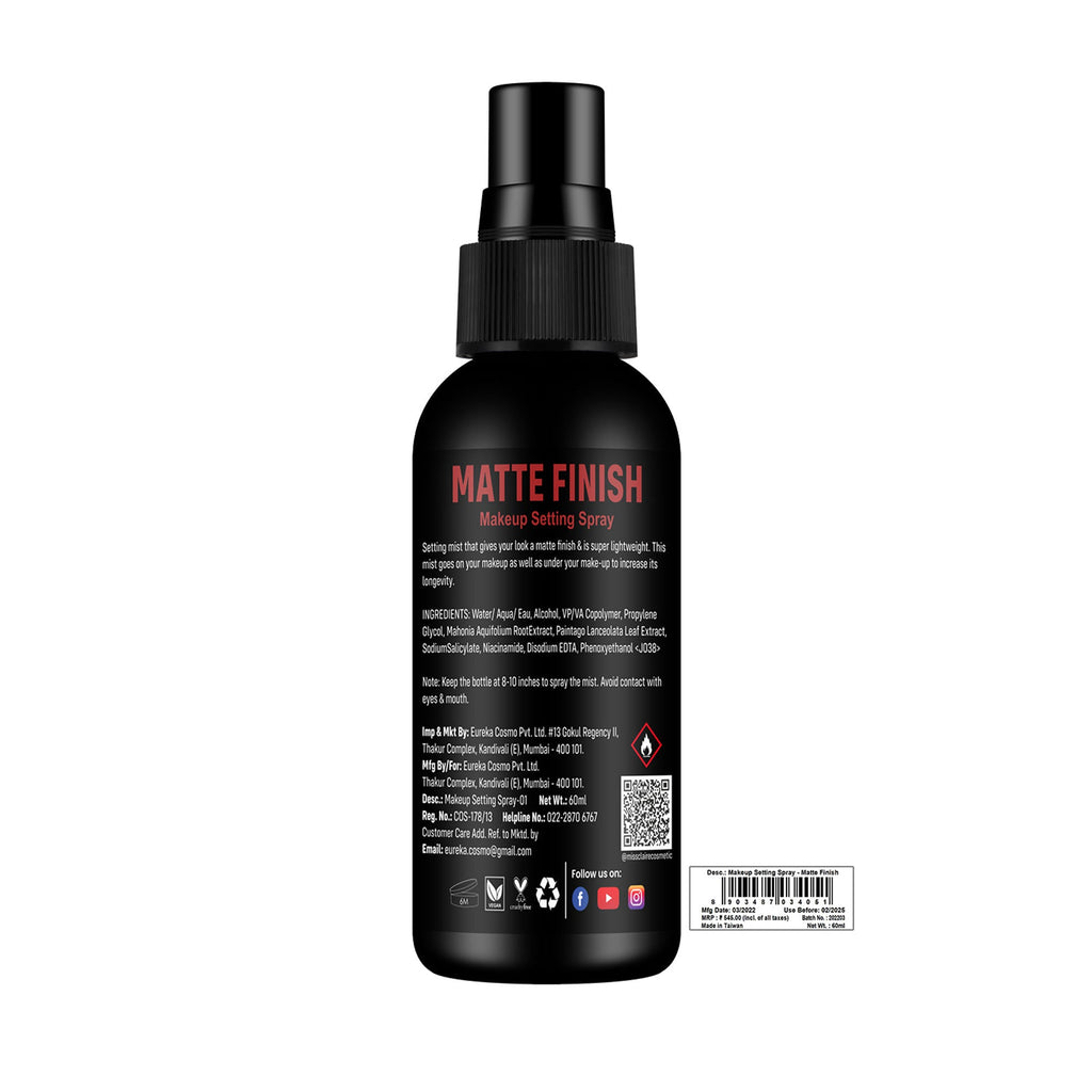 Miss Claire Fixing Spray For Makeup Matte Finish | Grocsy
