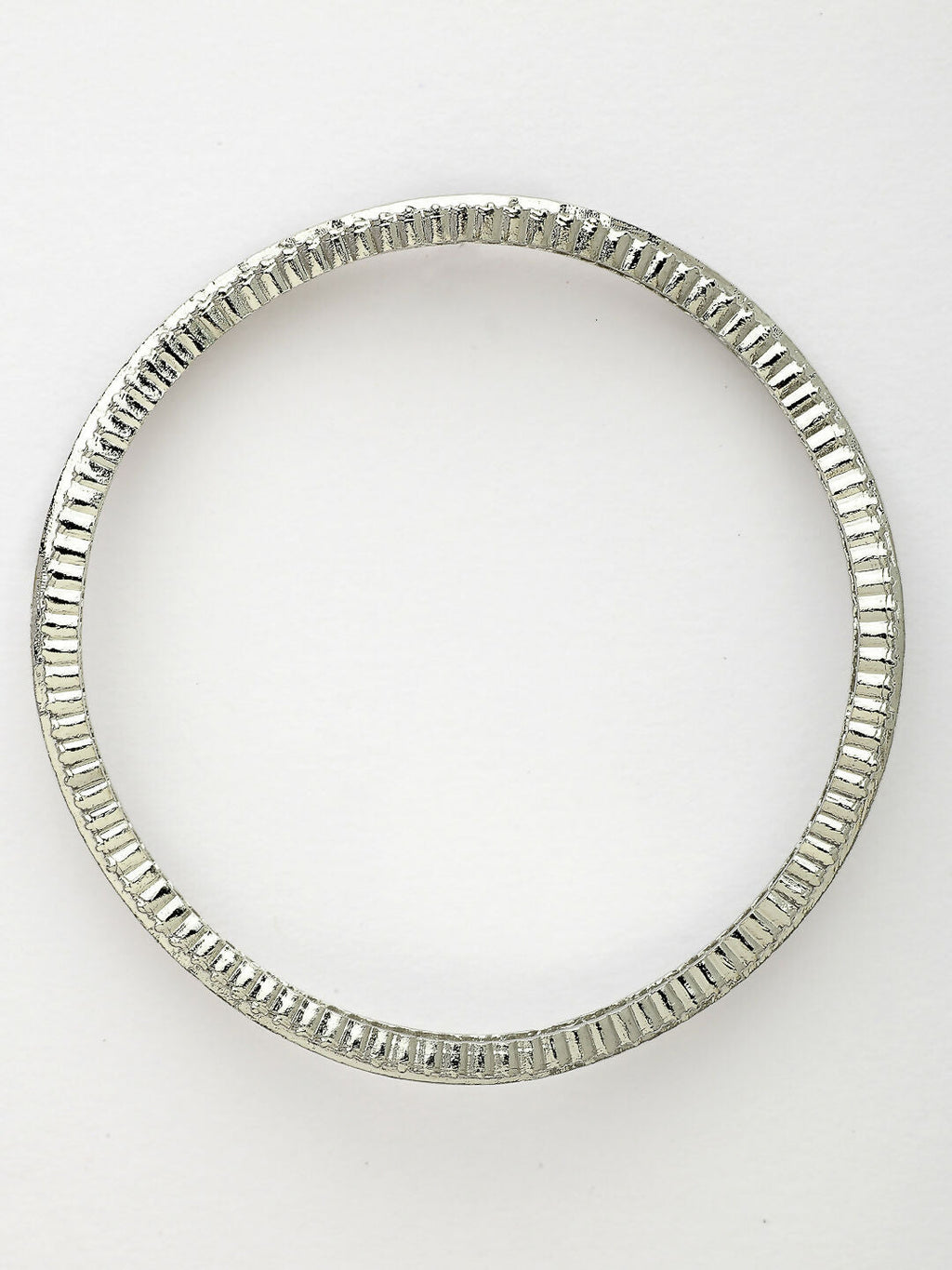NVR Women's Set of 2 Silver-Plated American Diamond Studded Bangles | Grocsy