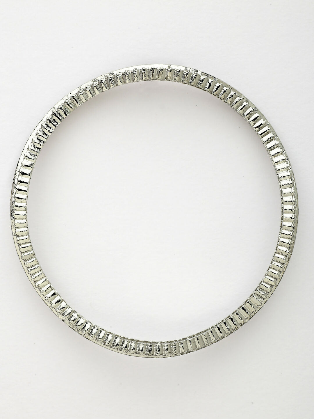 NVR Women's Set of 2 Silver-Plated American Diamond Studded Bangles | Grocsy