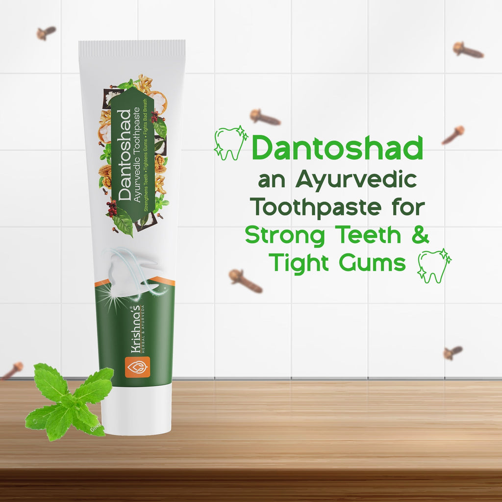 Krishna'S Herbal & Ayurveda Dantoshad Ayurvedic Toothpaste | Grocsy