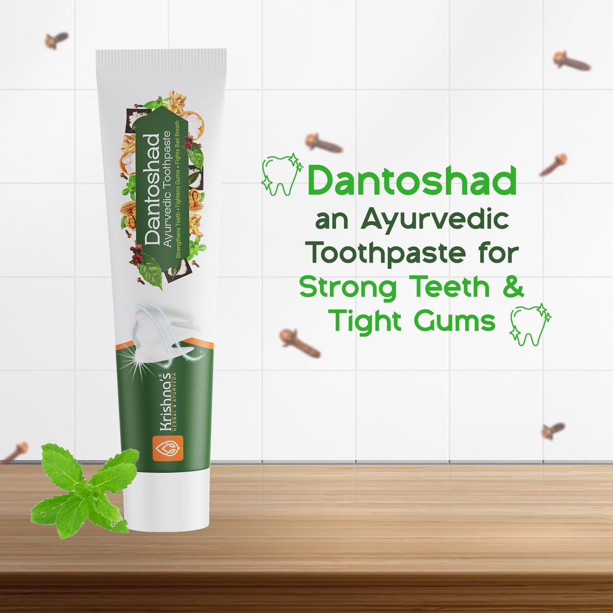 Krishna'S Herbal & Ayurveda Dantoshad Ayurvedic Toothpaste | Grocsy