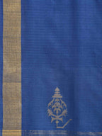 Dark Blue Uppada Cotton Handloom Saree with Assorted Buta Pallu Design - Global Threads | Grocsy