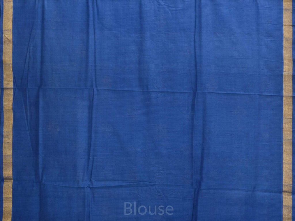 Dark Blue Uppada Cotton Handloom Saree with Assorted Buta Pallu Design - Global Threads | Grocsy