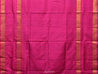 Dark Green and Purple Uppada Silk Handloom Saree with Checks and Body Buta Design - Global Threads | Grocsy