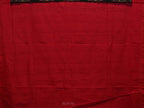 Dark Green and Red Pochampally Ikat Cotton Handloom Saree with All Over Design - Global Threads | Grocsy